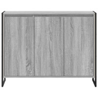 Produktbild för Sidokabinett Grå Sonoma 96,5 x 30 x 75 cm Konstruerat trä