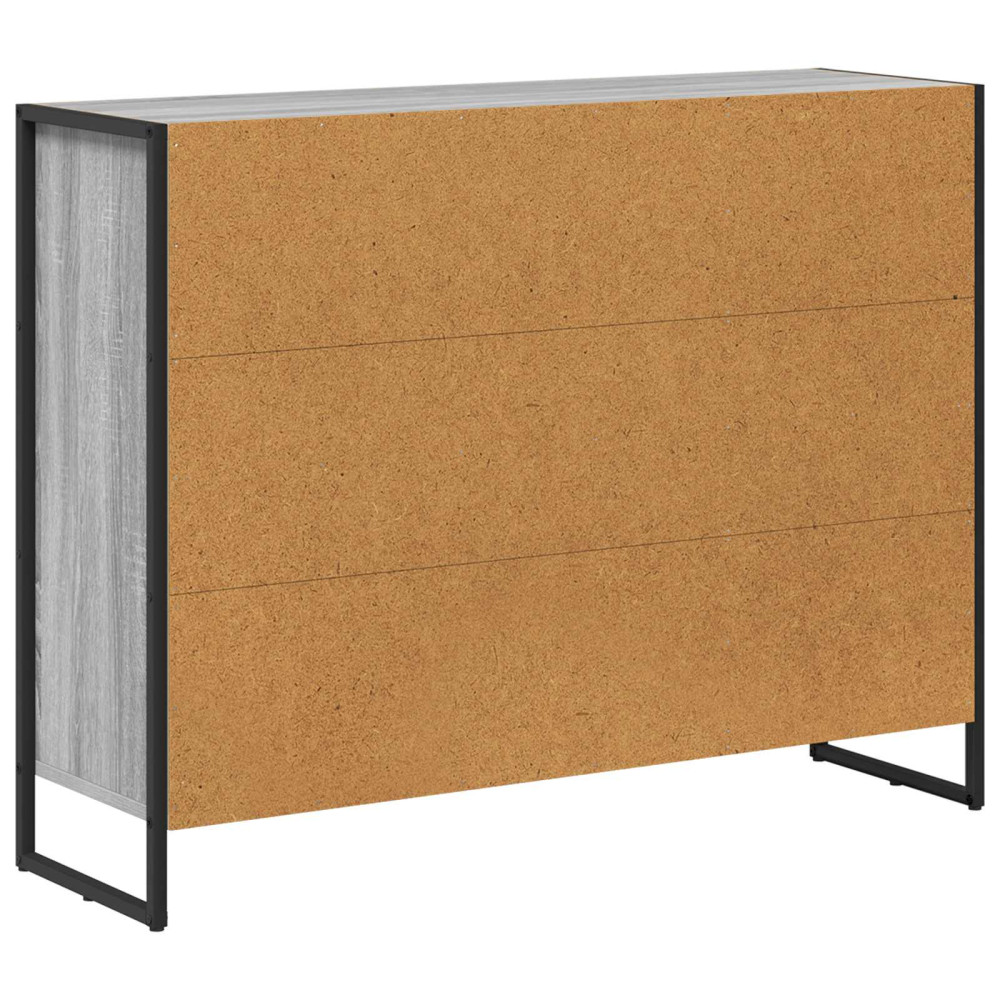 Produktbild för Sidokabinett Grå Sonoma 96,5 x 30 x 75 cm Konstruerat trä