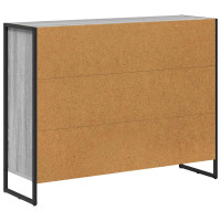 Produktbild för Sidokabinett Grå Sonoma 96,5 x 30 x 75 cm Konstruerat trä