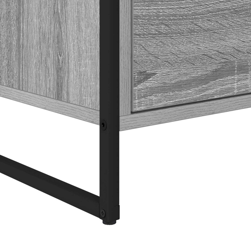 Produktbild för Sidokabinett Grå Sonoma 96,5 x 30 x 75 cm Konstruerat trä