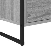 Produktbild för Sidokabinett Grå Sonoma 96,5 x 30 x 75 cm Konstruerat trä