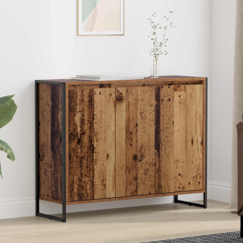 vidaXL Sidokabinett Gammalt trä 96,5 x 30 x 75 cm Konstruerat trä