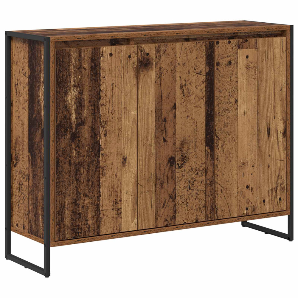 Produktbild för Sidokabinett Gammalt trä 96,5 x 30 x 75 cm Konstruerat trä