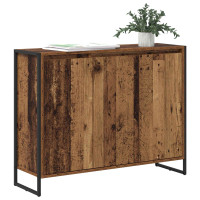 Produktbild för Sidokabinett Gammalt trä 96,5 x 30 x 75 cm Konstruerat trä