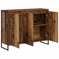 Produktbild för Sidokabinett Gammalt trä 96,5 x 30 x 75 cm Konstruerat trä