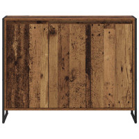 Produktbild för Sidokabinett Gammalt trä 96,5 x 30 x 75 cm Konstruerat trä