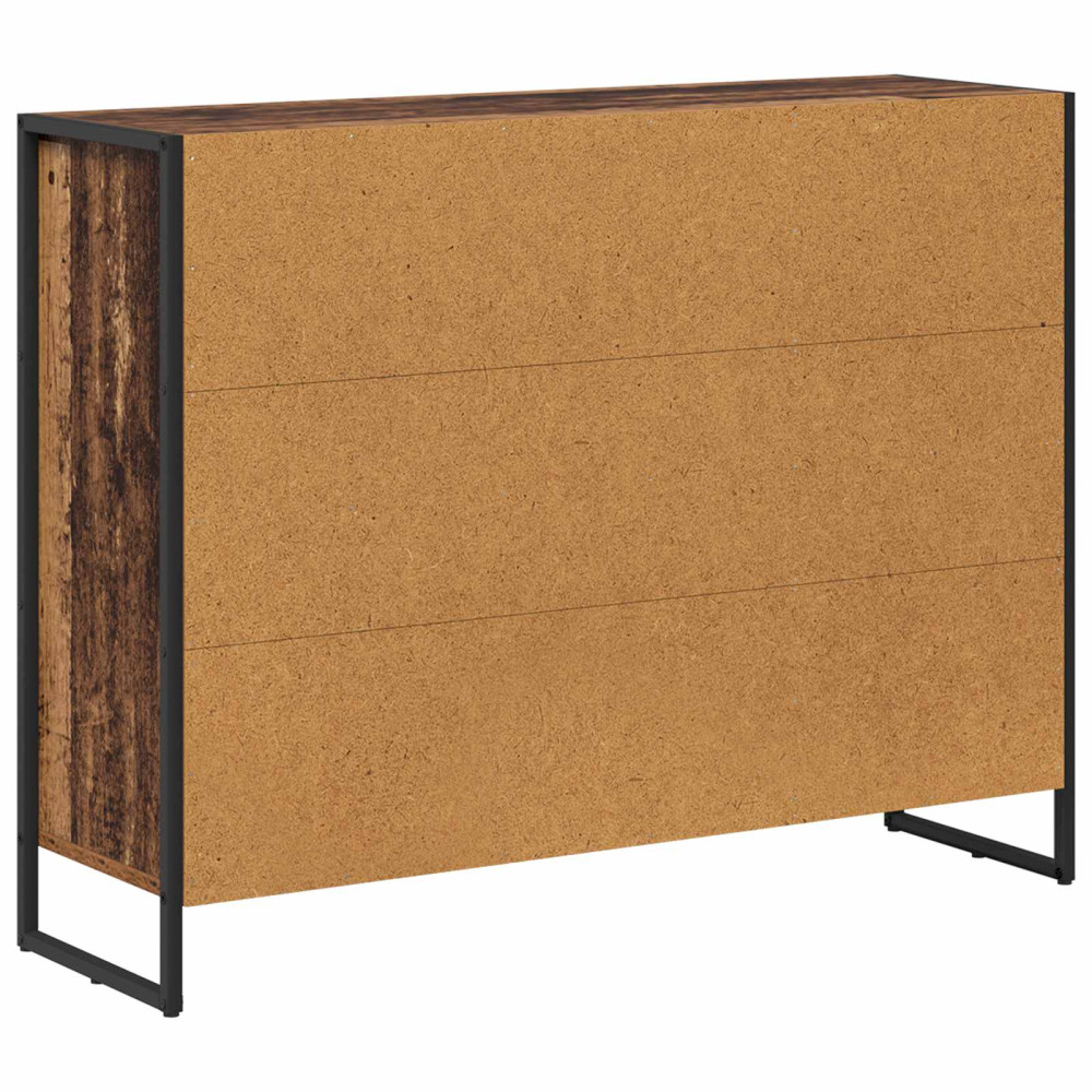 Produktbild för Sidokabinett Gammalt trä 96,5 x 30 x 75 cm Konstruerat trä