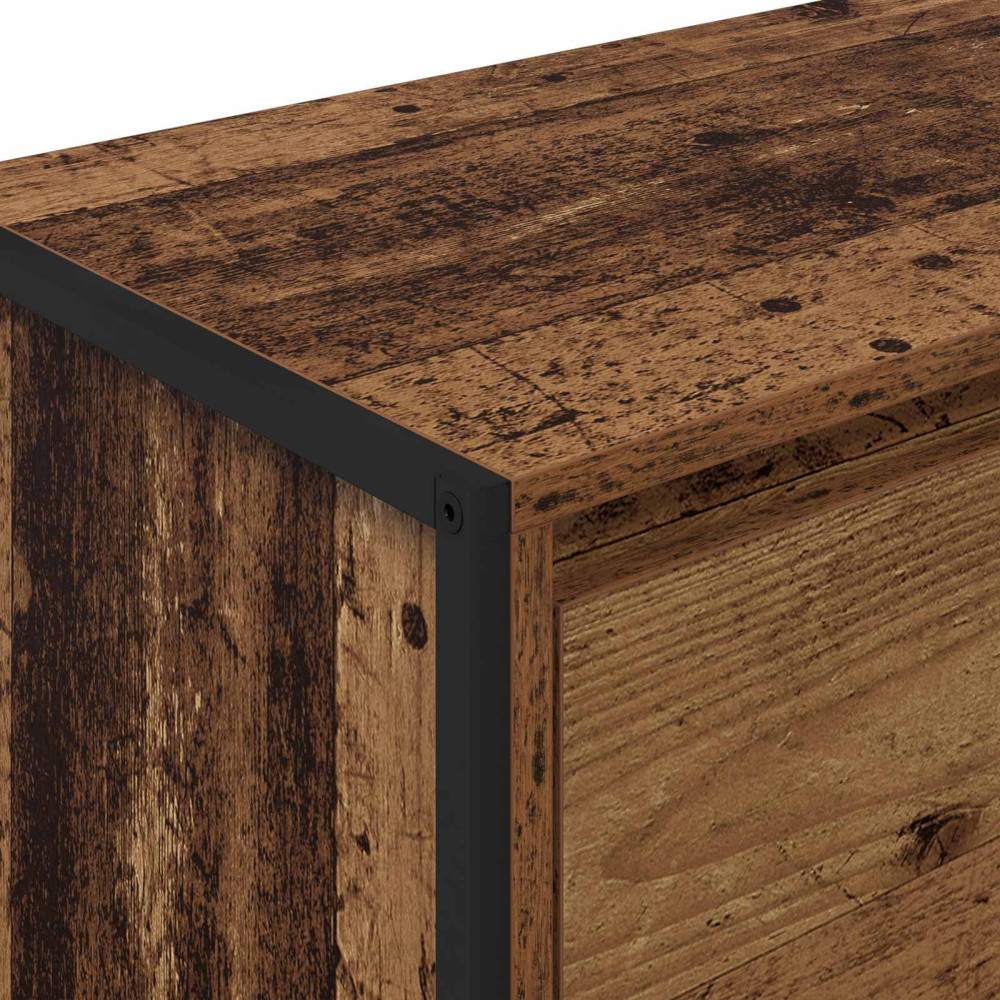 Produktbild för Sidokabinett Gammalt trä 96,5 x 30 x 75 cm Konstruerat trä