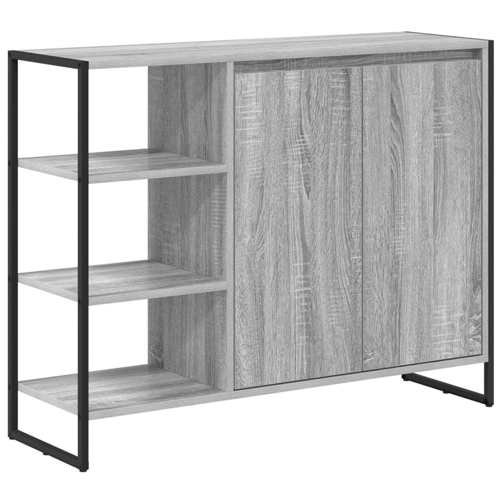 Produktbild för Sidokabinett Grå Sonoma 96.5 x 30 x 75 cm Konstruerat trä