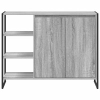 Produktbild för Sidokabinett Grå Sonoma 96.5 x 30 x 75 cm Konstruerat trä