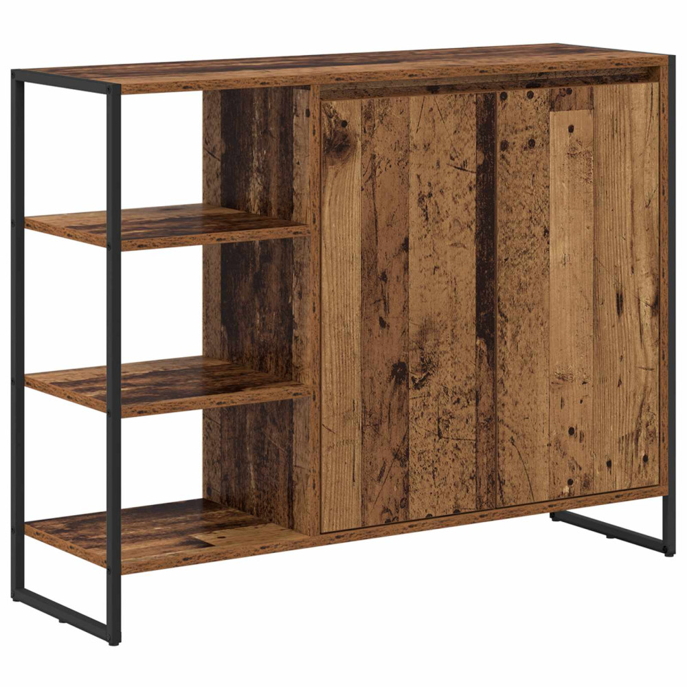 Produktbild för Sidokabinett Gammalt trä 96.5 x 30 x 75 cm Konstruerat trä