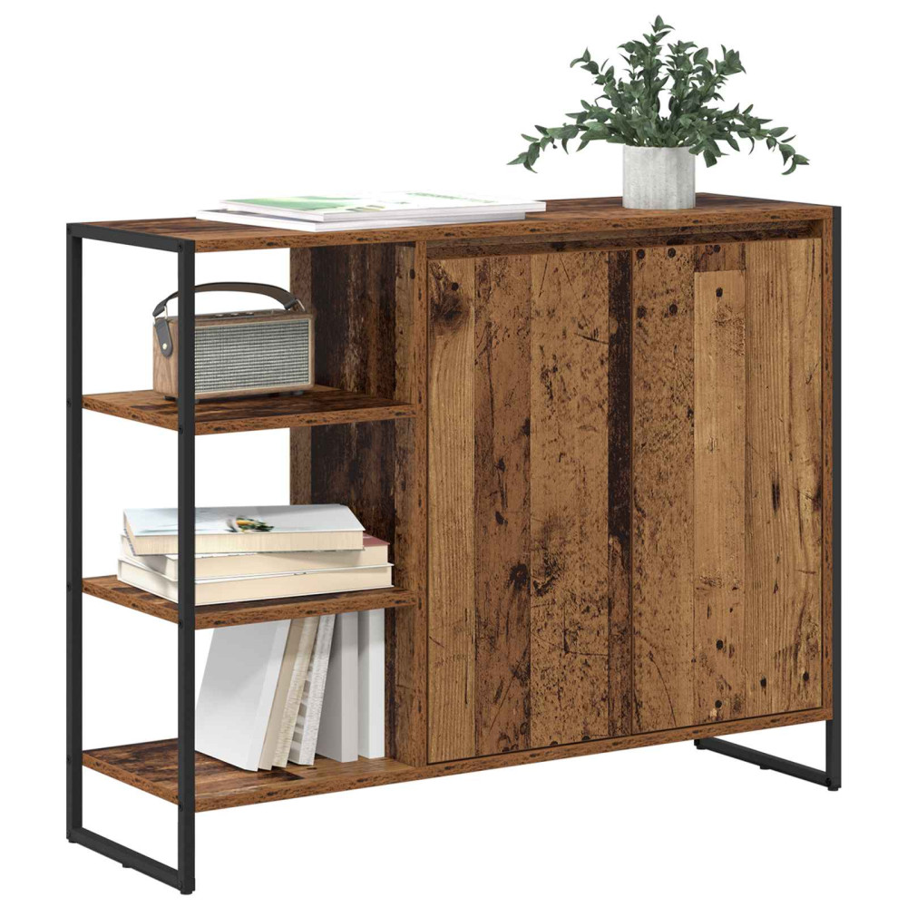 Produktbild för Sidokabinett Gammalt trä 96.5 x 30 x 75 cm Konstruerat trä