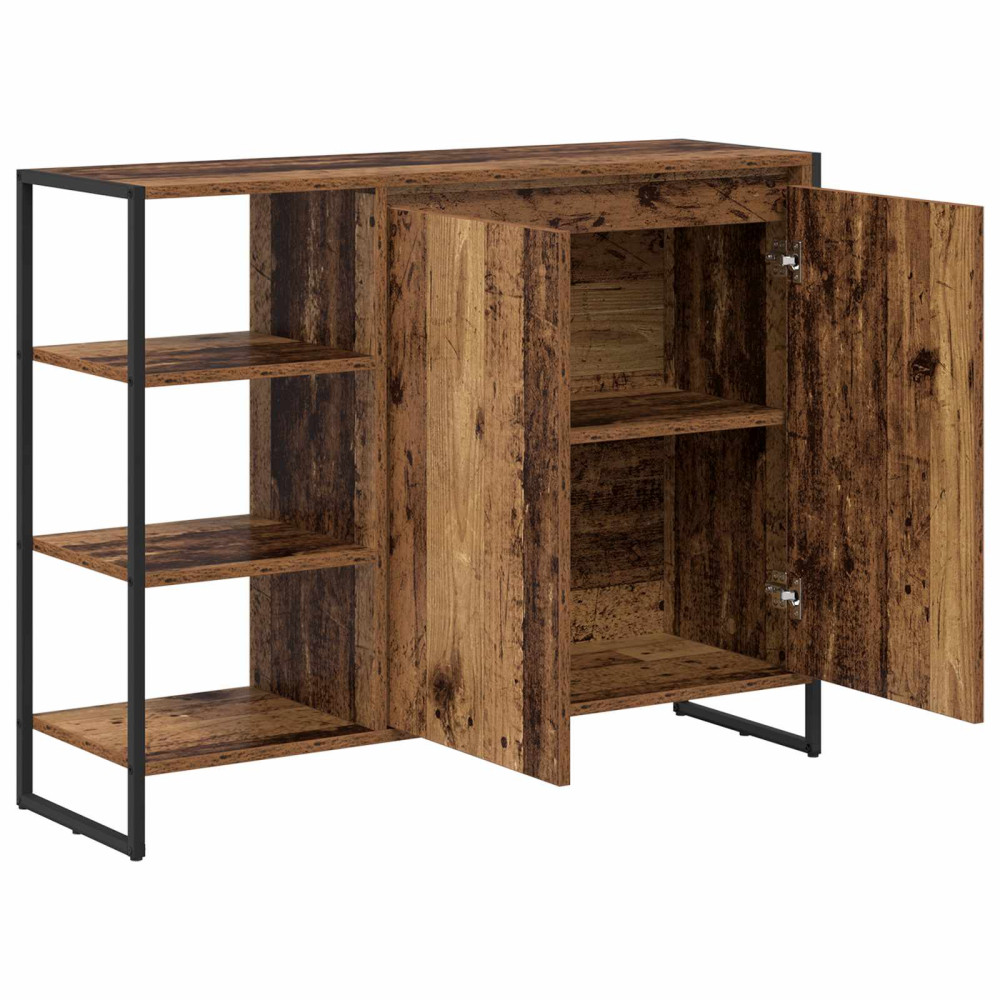 Produktbild för Sidokabinett Gammalt trä 96.5 x 30 x 75 cm Konstruerat trä