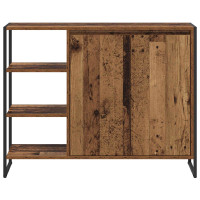 Produktbild för Sidokabinett Gammalt trä 96.5 x 30 x 75 cm Konstruerat trä