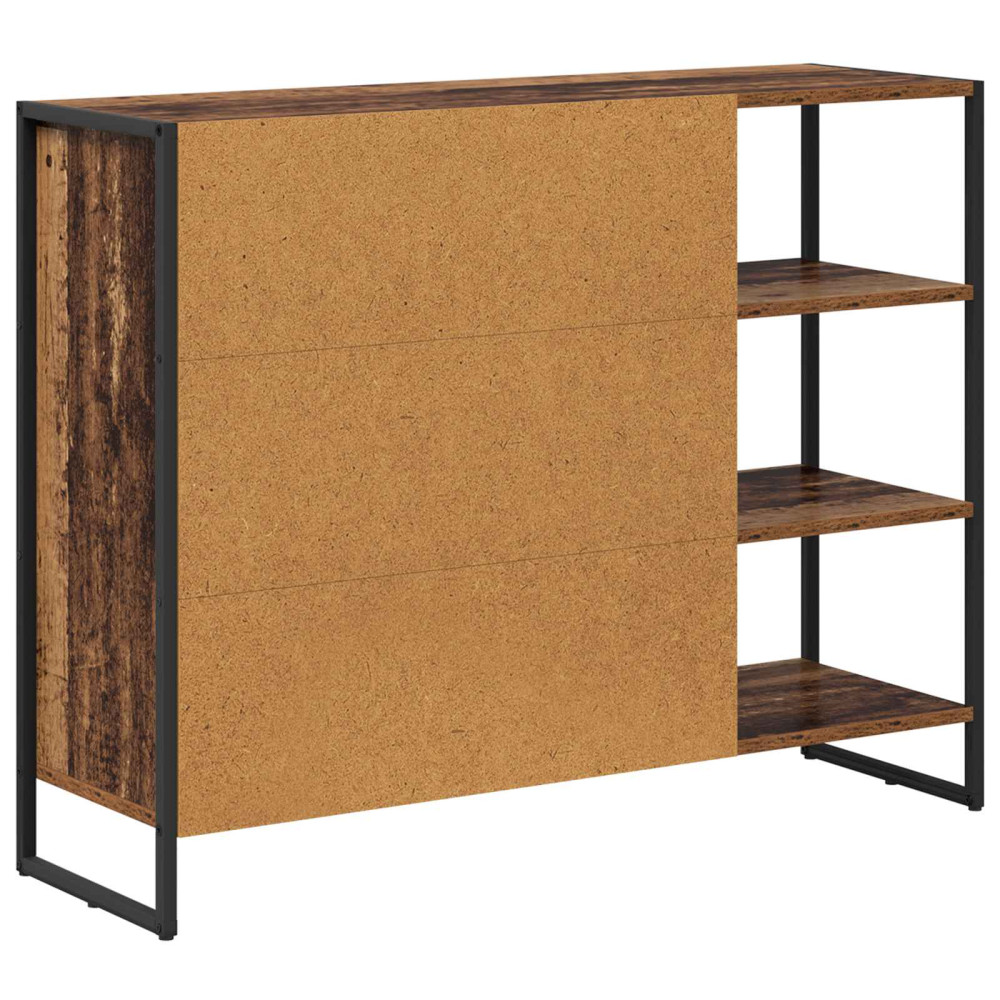 Produktbild för Sidokabinett Gammalt trä 96.5 x 30 x 75 cm Konstruerat trä