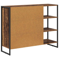 Produktbild för Sidokabinett Gammalt trä 96.5 x 30 x 75 cm Konstruerat trä