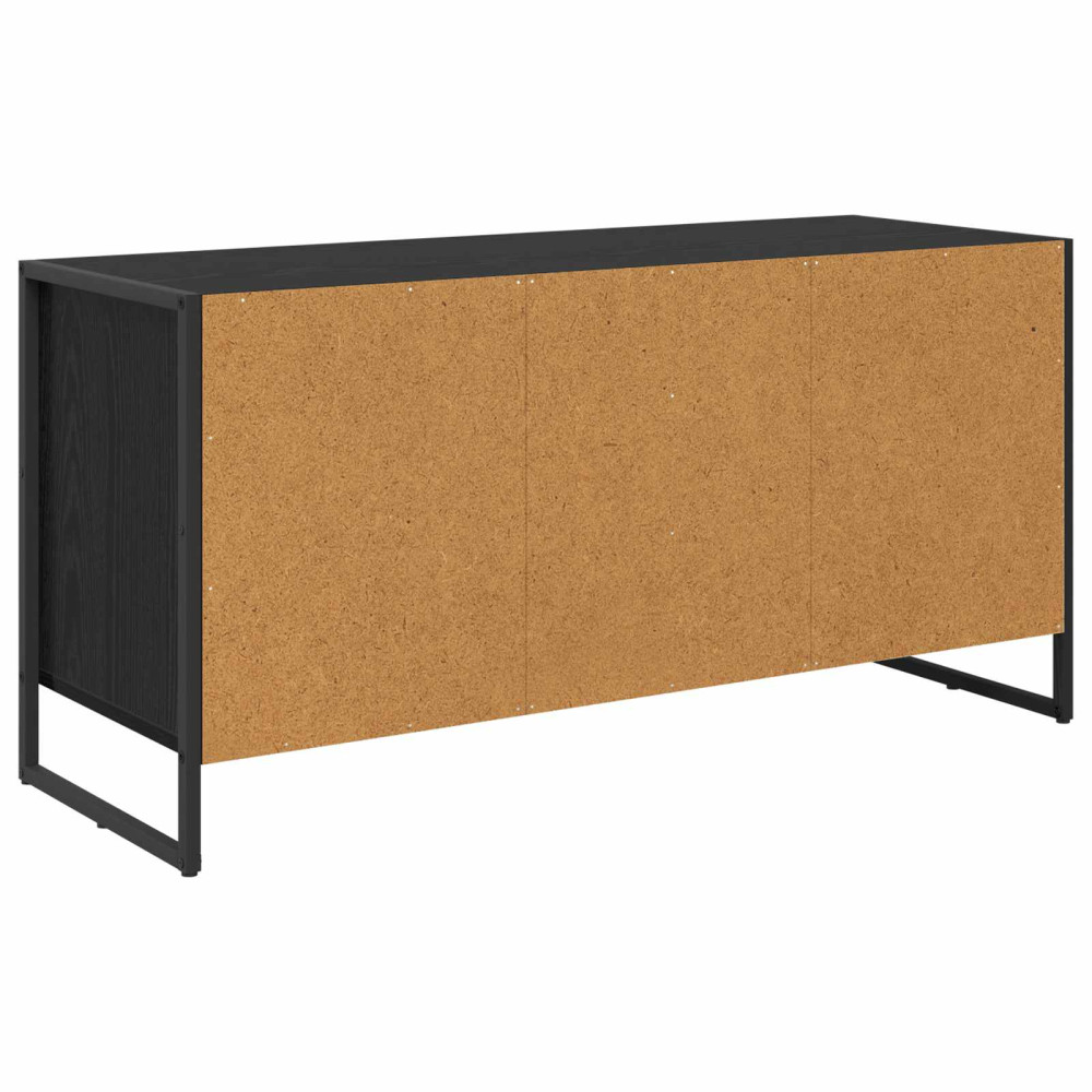 Produktbild för TV-skåp med låda Svart Ek 100 x 36 x 49.5 cm Konstruerat trä