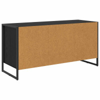Produktbild för TV-skåp med låda Svart Ek 100 x 36 x 49.5 cm Konstruerat trä