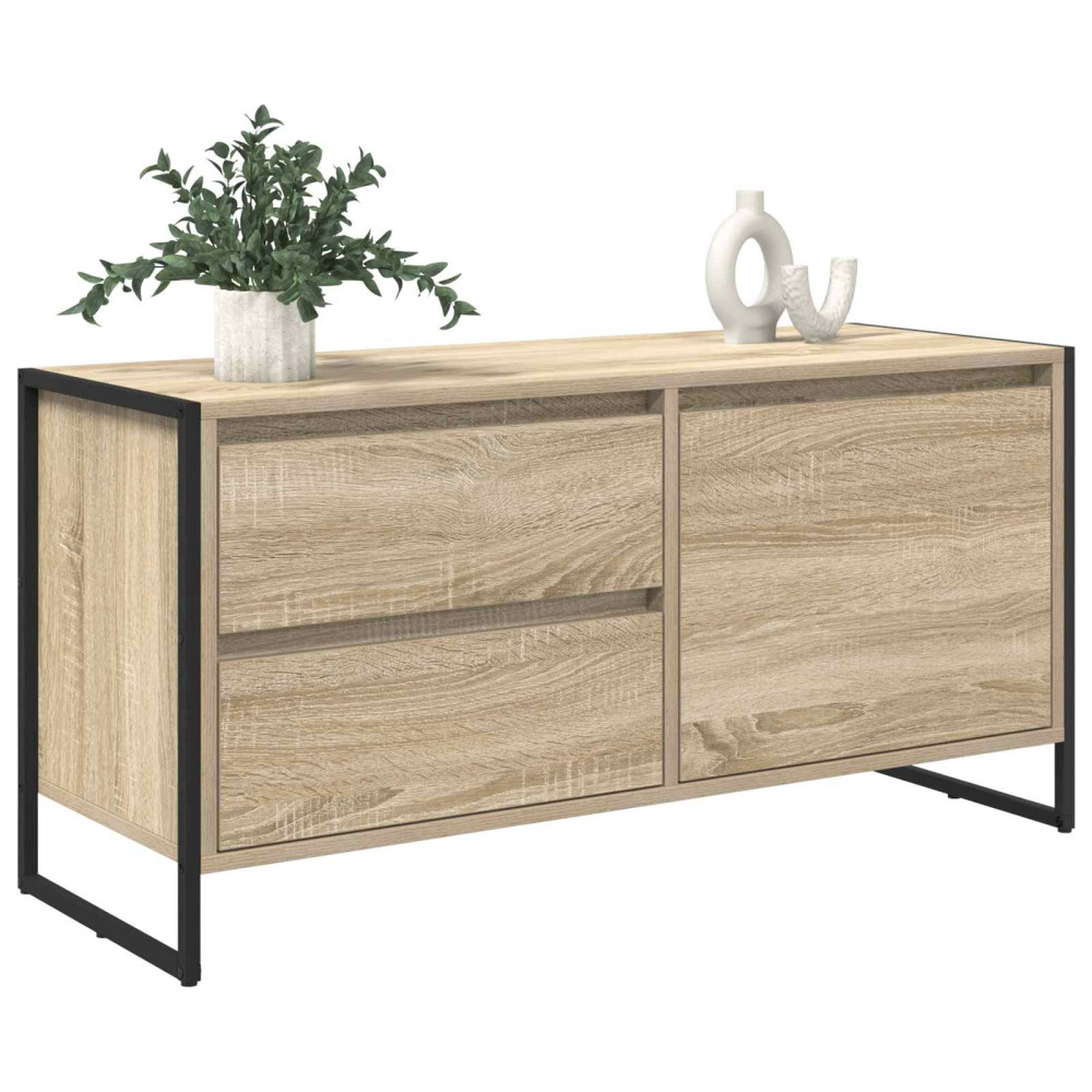 Produktbild för TV-skåp med låda Sonoma 100 x 36 x 49.5 cm Konstruerat trä