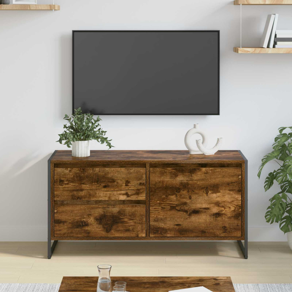 Produktbild för TV-skåp med låda Rökek 100 x 36 x 49.5 cm Konstruerat trä