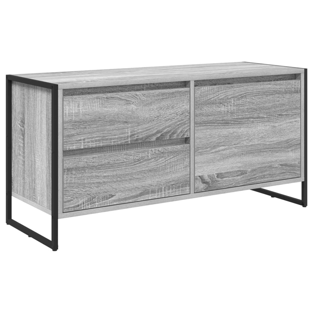 Produktbild för TV-skåp med låda Grå Sonoma 100 x 36 x 49.5 cm Konstruerat trä