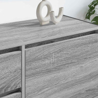 Produktbild för TV-skåp med låda Grå Sonoma 100 x 36 x 49.5 cm Konstruerat trä