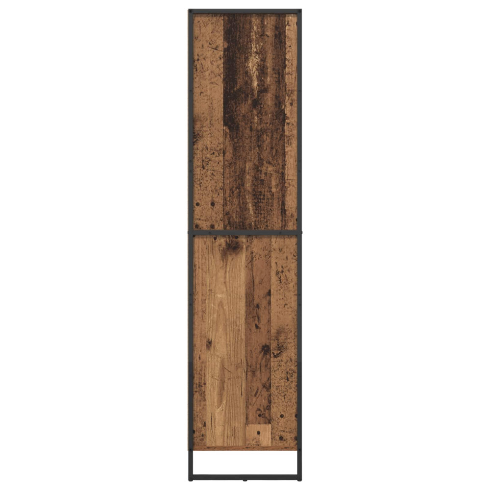 Produktbild för Bokskåp med låda Gammalt trä 43 x 36 x 150.5 cm Konstruerat trä
