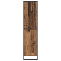 Produktbild för Bokskåp med låda Gammalt trä 43 x 36 x 150.5 cm Konstruerat trä