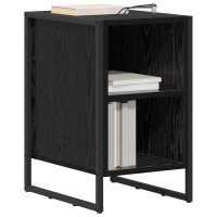 Produktbild för Sängbord 2 pcs Svart Ek 39.5 x 30 x 50 cm Konstruerat trä