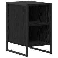 Produktbild för Sängbord 2 pcs Svart Ek 39.5 x 30 x 50 cm Konstruerat trä