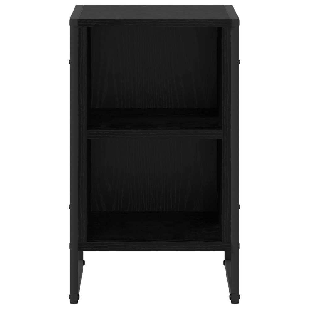 Produktbild för Sängbord 2 pcs Svart Ek 39.5 x 30 x 50 cm Konstruerat trä