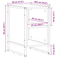 Produktbild för Sängbord Sonoma 39.5 x 30 x 50 cm Konstruerat trä