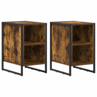 Produktbild för Sängbord 2 pcs Rökek 39.5 x 30 x 50 cm Konstruerat trä