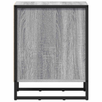 Produktbild för Sängbord 2 pcs Grå Sonoma 39.5 x 30 x 50 cm Konstruerat trä