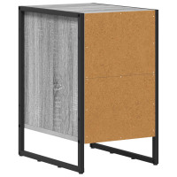 Produktbild för Sängbord 2 pcs Grå Sonoma 39.5 x 30 x 50 cm Konstruerat trä
