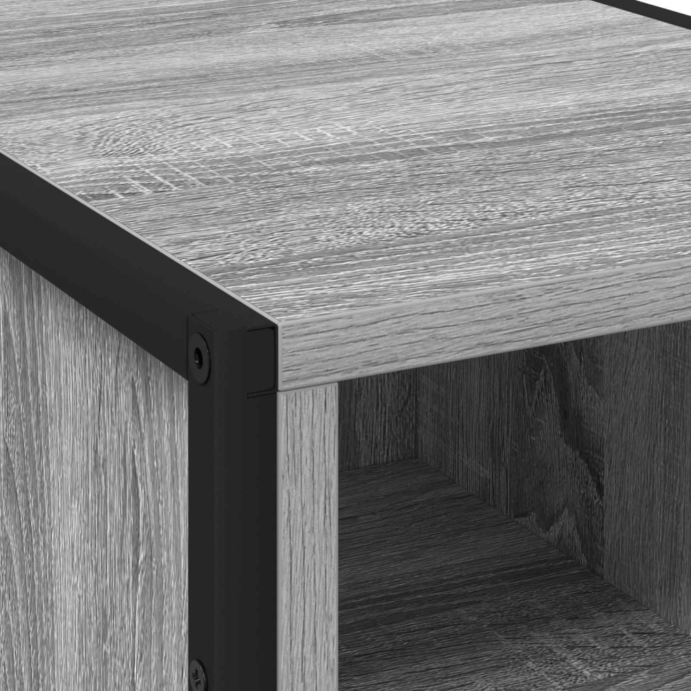 Produktbild för Sängbord 2 pcs Grå Sonoma 39.5 x 30 x 50 cm Konstruerat trä