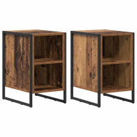 Produktbild för Sängbord 2 pcs Gammalt trä 39.5 x 30 x 50 cm Konstruerat trä