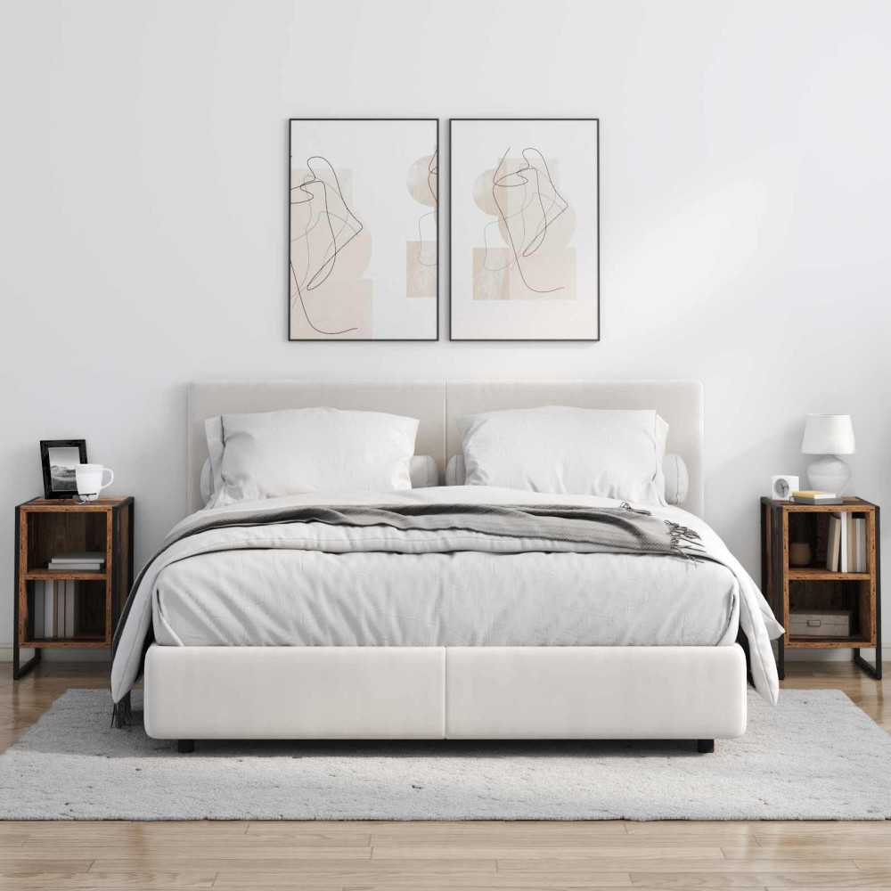 Produktbild för Sängbord 2 pcs Gammalt trä 39.5 x 30 x 50 cm Konstruerat trä