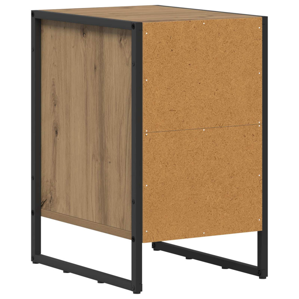 Produktbild för Sängbord 2 pcs Artisan Ek 39.5 x 30 x 50 cm Konstruerat trä