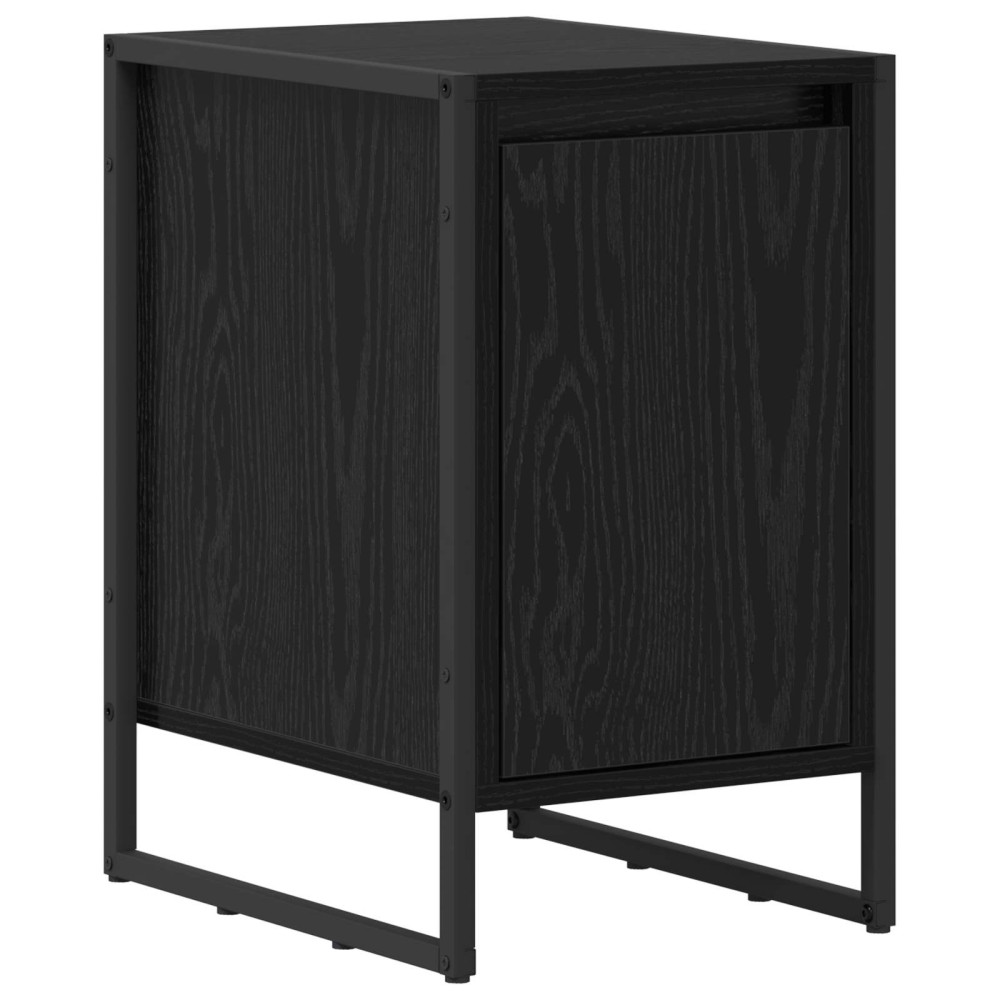 Produktbild för Sängbord 2 pcs Svart Ek 39,5 x 30 x 50 cm Konstruerat trä