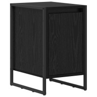 Produktbild för Sängbord 2 pcs Svart Ek 39,5 x 30 x 50 cm Konstruerat trä