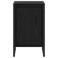 Produktbild för Sängbord 2 pcs Svart Ek 39,5 x 30 x 50 cm Konstruerat trä