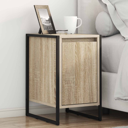 vidaXL Sängbord 2 pcs Sonoma 39,5 x 30 x 50 cm Konstruerat trä