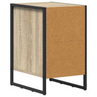 Produktbild för Sängbord 2 pcs Sonoma 39,5 x 30 x 50 cm Konstruerat trä