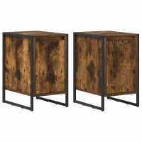 Produktbild för Sängbord 2 pcs Rökek 39,5 x 30 x 50 cm Konstruerat trä