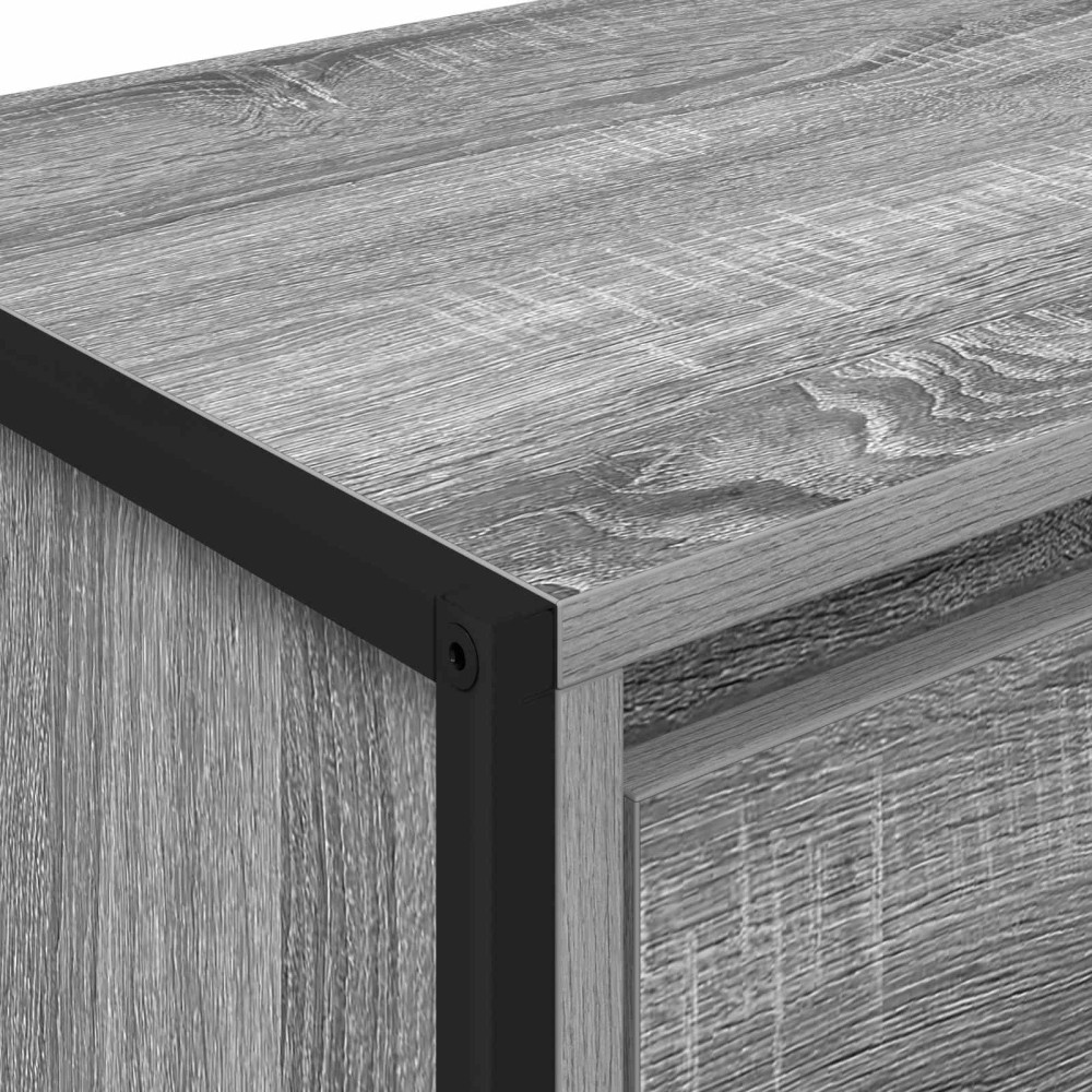 Produktbild för Sängbord 2 pcs Grå Sonoma 39,5 x 30 x 50 cm Konstruerat trä