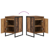 Produktbild för Sängbord 2 pcs Gammalt trä 39,5 x 30 x 50 cm Konstruerat trä