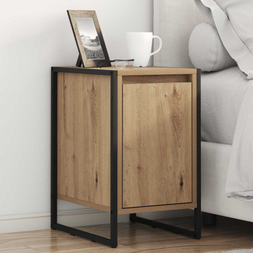 vidaXL Sängbord Artisan Ek 39,5 x 30 x 50 cm Konstruerat trä
