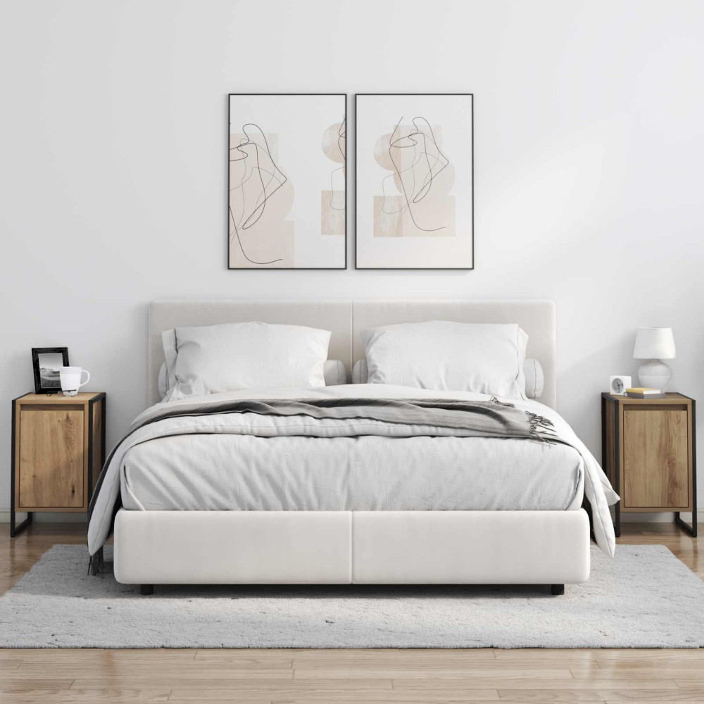 Produktbild för Sängbord Artisan Ek 39,5 x 30 x 50 cm Konstruerat trä