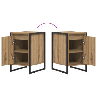 Produktbild för Sängbord 2 pcs Artisan Ek 39,5 x 30 x 50 cm Konstruerat trä